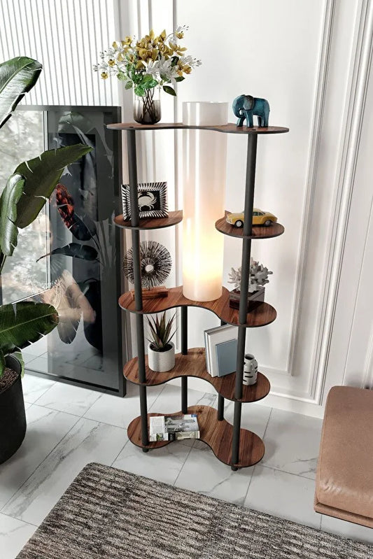 messer MARİPOSA LAMBADER KİTAPLIK MADRAN CEVİZ