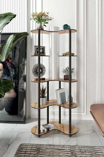 messer MARİPOSA LAMBADER RAFLI KİTAPLIK ÇİÇEKLİK SAFİR MEŞE