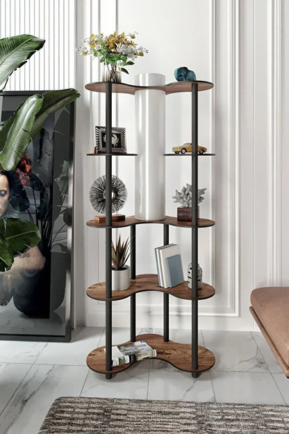 messer MARİPOSA LAMBADER KİTAPLIK MADRAN CEVİZ