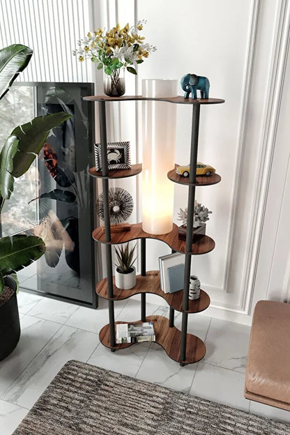 messer MARİPOSA LAMBADER KİTAPLIK MADRAN CEVİZ