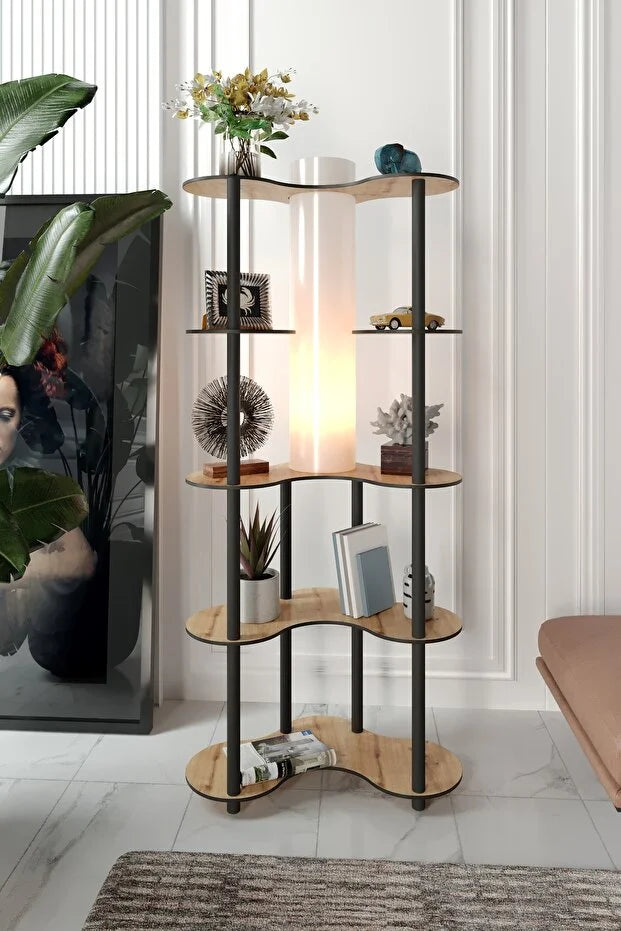 messer MARİPOSA LAMBADER RAFLI KİTAPLIK ÇİÇEKLİK SAFİR MEŞE