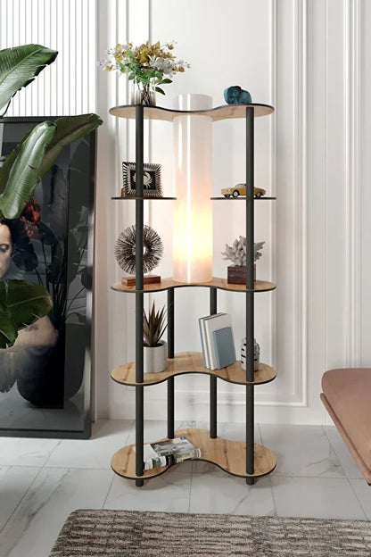 messer MARİPOSA LAMBADER RAFLI KİTAPLIK ÇİÇEKLİK SAFİR MEŞE