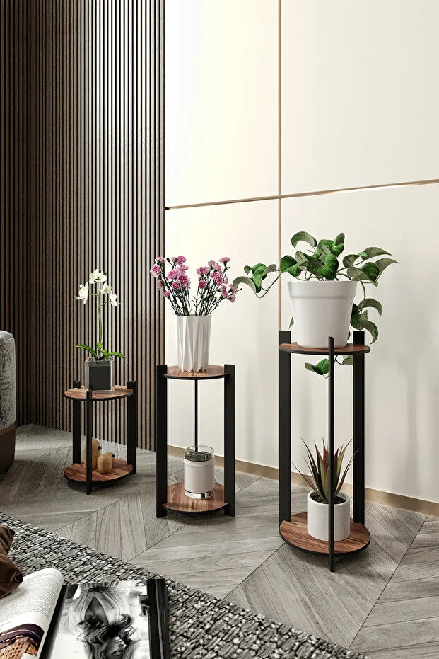 messer 3 LÜ  YUVARLAK CEVİZ ÇİÇEKLİK